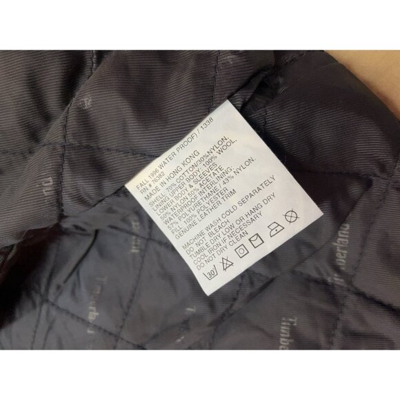 VTG 1996 Timberland Weathergear Wool Lined CHORE JACKET Waterproof Workwear Retr - Picture 13 of 16